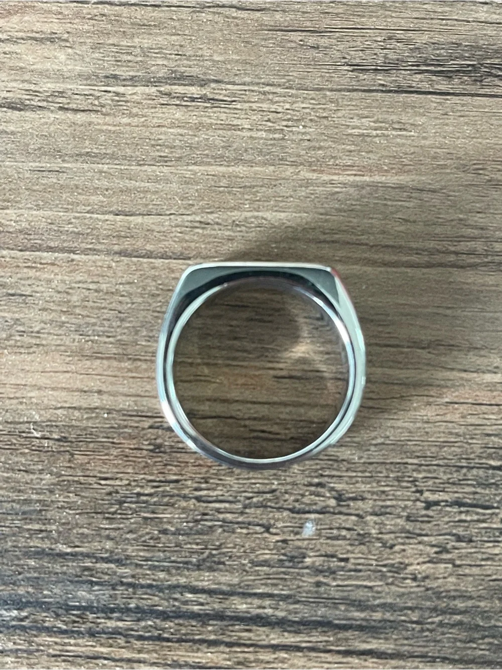 Silver 'SWIM' Stainless Steel Signet Ring for Men